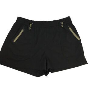 Athleta Womens 5 pockets Lightweight Zip Black Shorts Womans Large